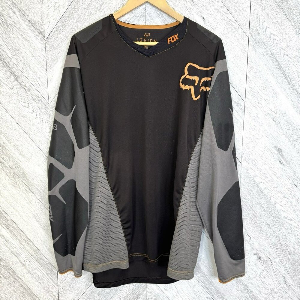 Fox Racing Legion LT Jersey Mens Size XL Off-Road MX Motocross Black Gray Shirt